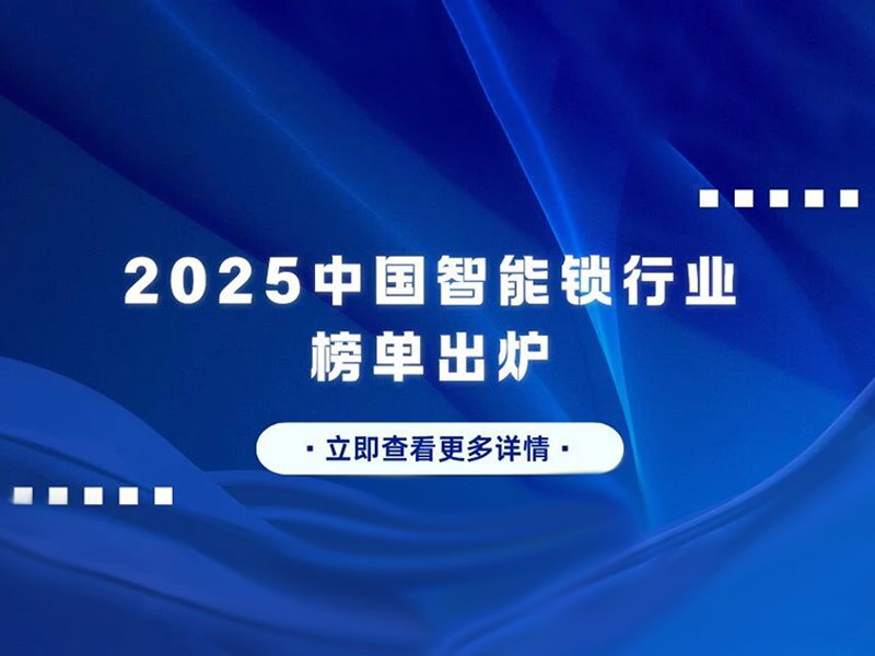 2025中国智能锁行业榜单出炉！领军品牌、爆款产品全汇总，，，，，，选品不踩坑